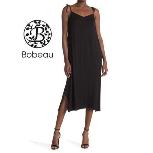 Bobeau Womens Casual Strappy V Neck‎ Sleeveless Tie Strap Knit Dress NWT - Picture 1 of 7